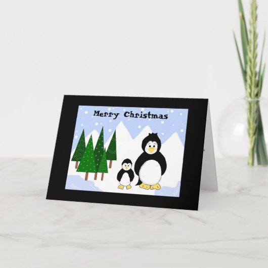 ペンギンのクリスマスグリーティング シーズンカード (正面)