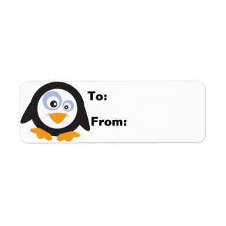 ペンギンのクリスマスサークル ラベル