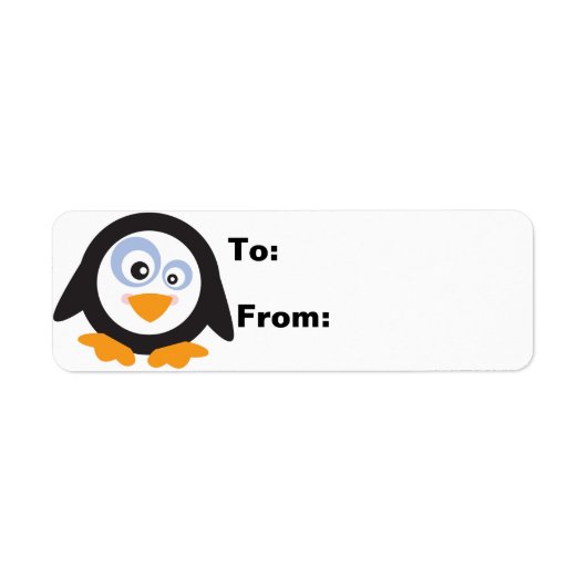 ペンギンのクリスマスサークル ラベル (正面)