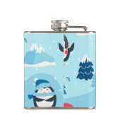 ペンギンのクリスマスシームレスパターン フラスク (裏面)