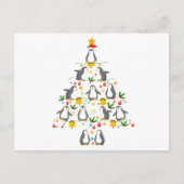 ペンギンのクリスマスツリーギフト、ペンギン愛好家 ポストカード (正面)