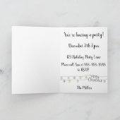 ペンギンのクリスマスツリー　楽しいホリデーアニメ 招待状 (内部)