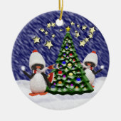 ペンギンのクリスマスパライソ セラミックオーナメント (正面)