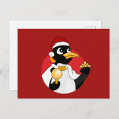 ペンギンのクリスマス漫画はがき ポストカード (正面/裏面)