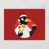 ペンギンのクリスマス漫画はがき ポストカード (正面)