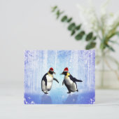 ペンギンのクリスマス用踊りおもしろい。 シーズンポストカード (スタンド正面)