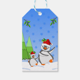 ペンギンのクリスマス ギフトタグ