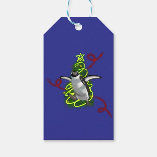 ペンギンのクリスマス ギフトタグ (正面)