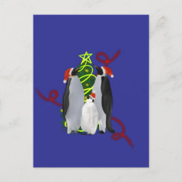 ペンギンのクリスマス シーズンポストカード