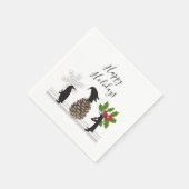 ペンギンのクリスマス スタンダードカクテルナプキン (角)
