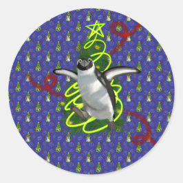 ペンギンのクリスマス ラウンドシール