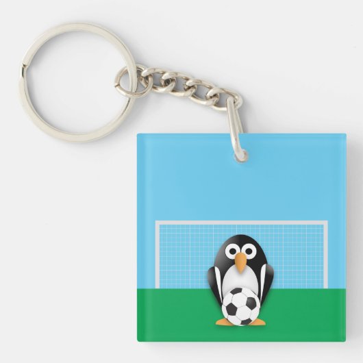 ペンギンのゴールキーパー キーホルダー (正面)