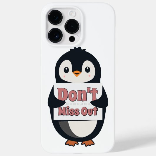 ペンギンのサイン: お見逃しなく Case-Mate iPhoneケース (裏面)