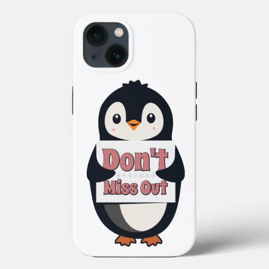 ペンギンのサイン: お見逃しなく Case-Mate iPhoneケース (裏面)