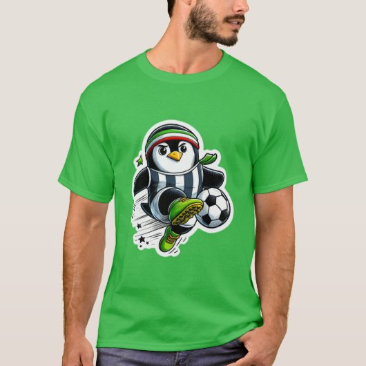 ペンギンのサッカー感覚2 Tシャツ (正面)