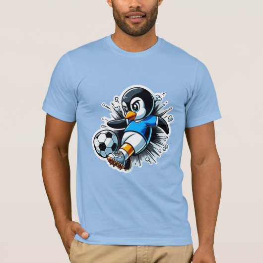 ペンギンのサッカー感覚4 Tシャツ (正面)