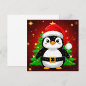 🐧 ペンギンのサンタ クリスマスツリーのホリデーFun ✨ (正面/裏面)
