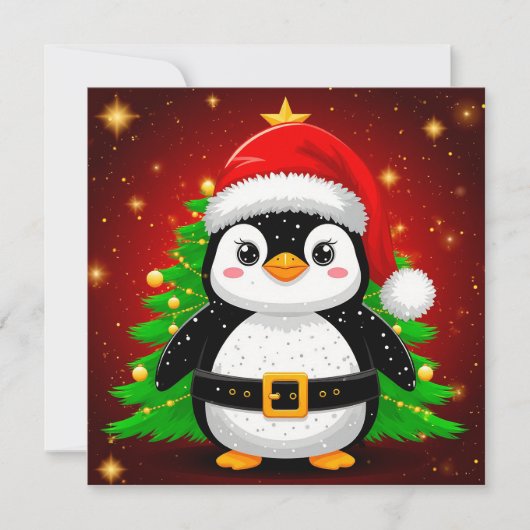 🐧 ペンギンのサンタ クリスマスツリーのホリデーFun ✨ (正面)