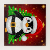 🐧 ペンギンのサンタ クリスマスツリーのホリデーFun ✨ ジグソーパズル (横)