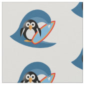 ペンギンのサーファー ファブリック (クローズアップ)