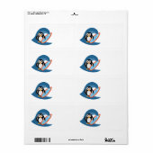 ペンギンのサーファー ラベル (フルシート)