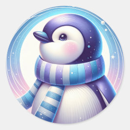 ペンギンのシール ラウンドシール