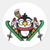 ペンギンのスキージャンプ ステッカー (正面)