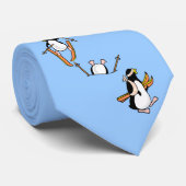 ペンギンのスキー冒険 ネクタイ (ロール)
