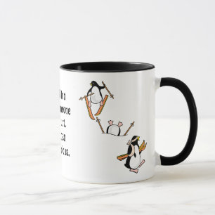 ペンギンのスキー冒険 マグカップ