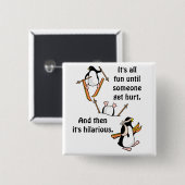 ペンギンのスキー冒険 缶バッジ (正面&裏面)