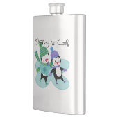 ペンギンのスケートで滑ることはクールです フラスク (左)