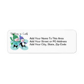 ペンギンのスケートで滑ることはクールです ラベル (正面)