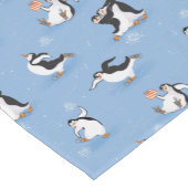 ペンギンのスケートで滑るパターン ショートテーブルランナー (コーナー)