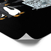 ペンギンのタールへの関税おもしろいに抗議するペンギン ポスター (角)