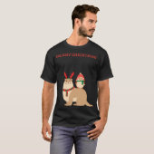 ペンギンのトナカイかわいいカワウソ Tシャツ (正面フル)