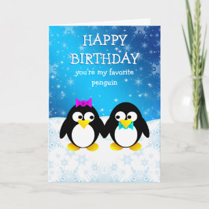 ペンギンのハッピーバースデー カード