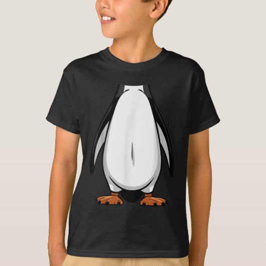 ペンギンのハロウィンの装おもしろい置シンプル、子供の衣装 Tシャツ (正面)