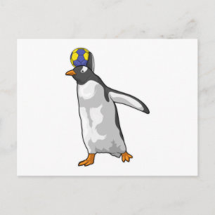 ペンギンのハンドボール選手 ハンドボール ポストカード