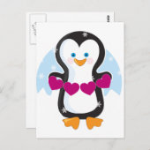 ペンギンのハート ポストカード (正面/裏面)