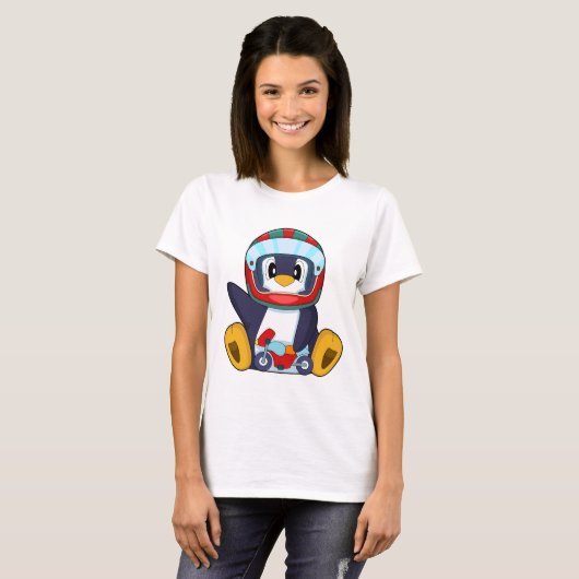 ペンギンのバイク Tシャツ (正面フル)