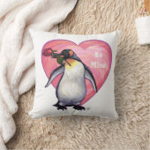ペンギンのバレンタインデー クッション (ブランケット)