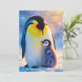 ペンギンのパパとヒナ かわいい父の日カード シーズンカード (スタンド正面)