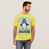 「ペンギンのパワー:おもしろい用Tシャツ」 Tシャツ (正面フル)
