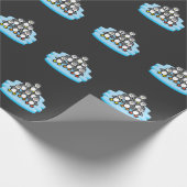 ペンギンのパーティーの南極大陸の動物園動物愛動物園の飼育係 ラッピングペーパー (角)