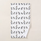 ペンギンのパーティーの浴室タオルセット バスタオルセット (ハンドタオル)