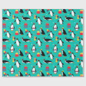 ペンギンのパーティー ラッピングペーパー (フラット)