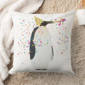 ペンギンのパーティー – 動物のパーティー クッション (ブランケット)