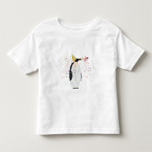 ペンギンのパーティー – 動物のパーティー トドラーTシャツ (正面)