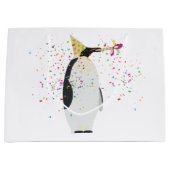 ペンギンのパーティー – 動物のパーティー ラージペーパーバッグ (正面)