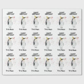 ペンギンのパーティー – 誕生日パーティーの動物の名前 ラッピングペーパー (フラット)